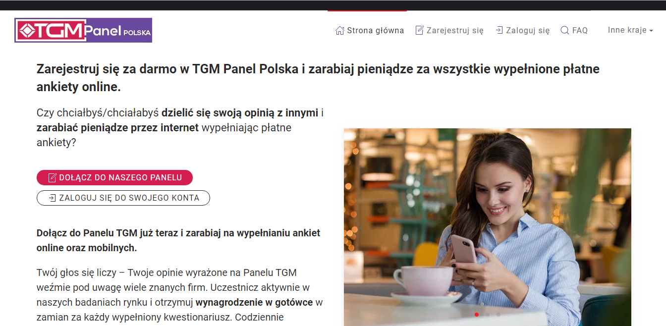 Screen Strony WWW TGM Panel Polska